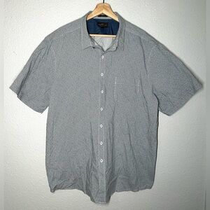 Rodd & Gunn Men’s Short Sleeve Sports Fit Blue/Orange Dots Button Down Size 3XL